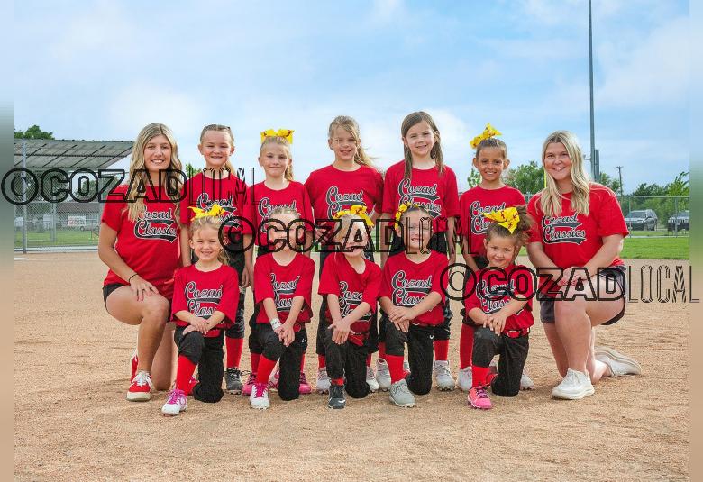 Back row from left: Coach Cadence Phaby, Lauren Stithem, Blakelyee Peterson, Ahava Miller, McKenna Hendrickson, Lesley McCann, and Coach Sydney Howerter. Front row: Lorelai Galyas, Maeleigh Munster, Starley Mustard, Preslee Hansen, Nettie Hall. (Katie Arndt Photography) 